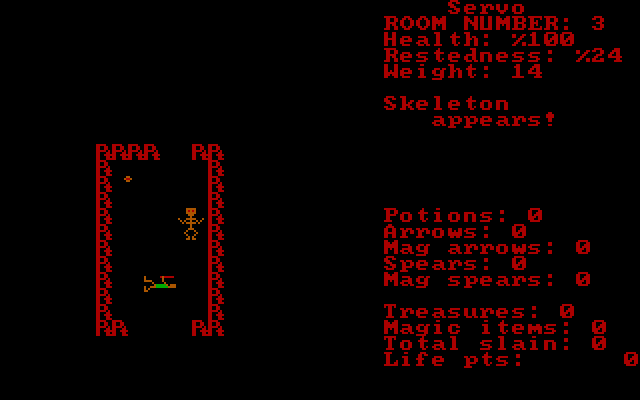 Cavequest IBM PC/Compatibles Screenshot: Each room has a different layout.