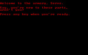 Cavequest for IBM PC/Compatibles - Welcome to the armory...