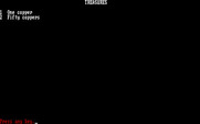 Cavequest for IBM PC/Compatibles - Inventory screen; I don't have much yet.