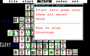Shanghai for IBM PC/Compatibles - One of the game menus; undo the last move?