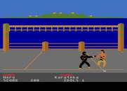 Ninja for Atari 8-bit - Fighting...