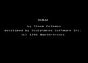 Ninja for Atari 8-bit - Title screen.