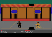 Ninja for Atari 8-bit - I'm almost out of energy.