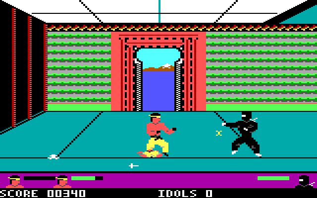 Ninja IBM PC/Compatibles Screenshot: One ninja down, one to go...