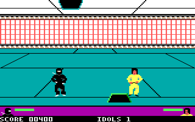 Ninja IBM PC/Compatibles Screenshot: Use those holes in the floor to reach different levels...