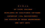 Ninja for IBM PC/Compatibles - Title screen.