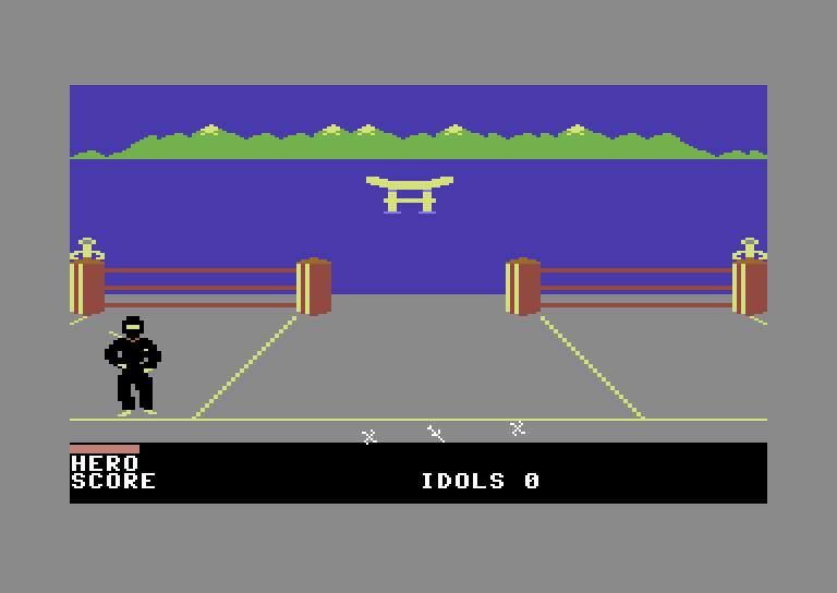 Ninja Commodore 64 Screenshot: Game start.