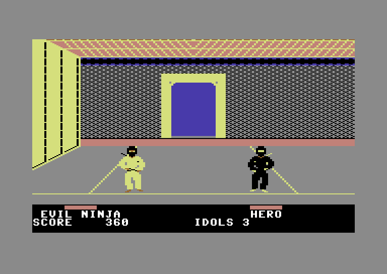 Ninja Commodore 64 Screenshot: Hmm, dead end...