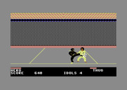 Ninja for Commodore 64 - Fighting a thug.