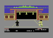 Ninja for Commodore 64 - Evil ninja guarding an idol.