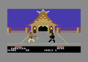 Ninja for Commodore 64 - Use weapons to fight enemy ninjas more easily.