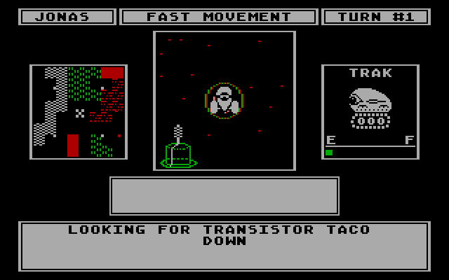 Robot Rascals IBM PC/Compatibles Screenshot: The item I'm looking for is down from here...