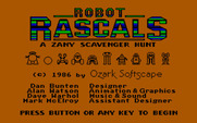 Robot Rascals for IBM PC/Compatibles - Title screen.