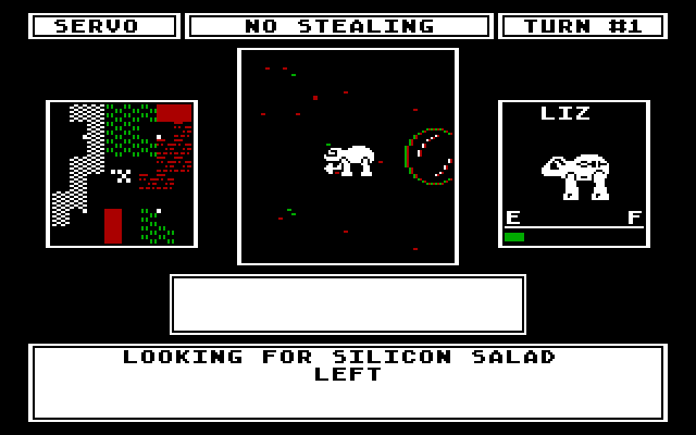 Robot Rascals IBM PC/Compatibles Screenshot: The item I'm looking for is to the left...