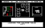 Robot Rascals for IBM PC/Compatibles - You're robot moves slower over some types of terrain such as rocks...