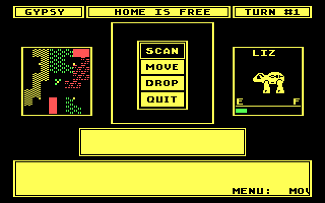Robot Rascals IBM PC/Compatibles Screenshot: The main game menu.