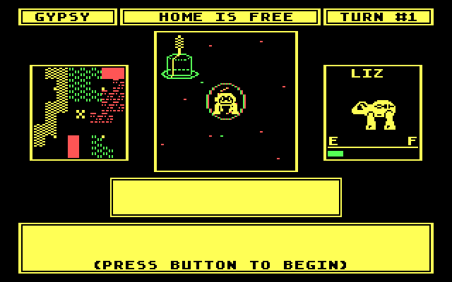 Robot Rascals IBM PC/Compatibles Screenshot: Player 1 begins here...