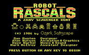 Robot Rascals for IBM PC/Compatibles - Title screen.