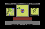 Robot Rascals for Commodore 64 - Press button to begin the turn...