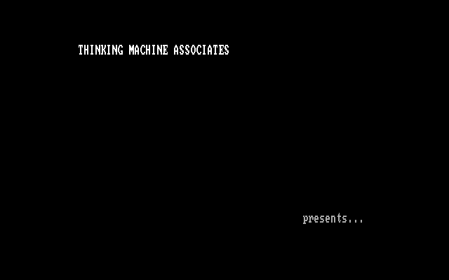 Starship: Invasion IBM PC/Compatibles Screenshot: Thinking Machine Associates logo...