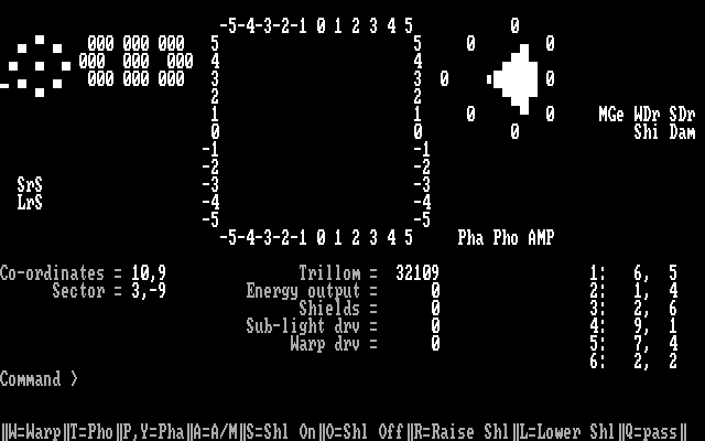 Starship: Invasion IBM PC/Compatibles Screenshot: Starting the game.