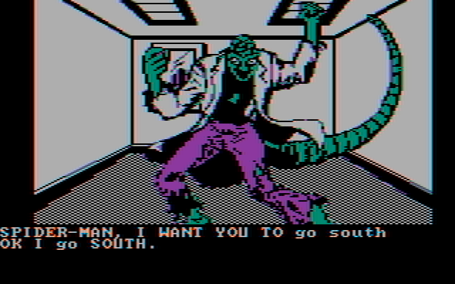 Questprobe featuring Spider-Man IBM PC/Compatibles Screenshot: You'll encounter a variety of characters!