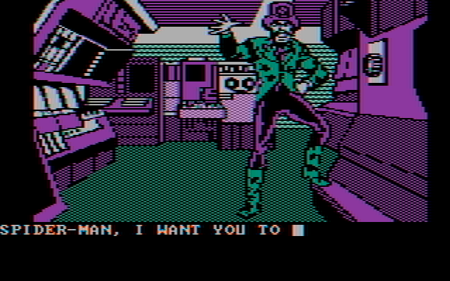 Questprobe featuring Spider-Man IBM PC/Compatibles Screenshot: ...and who do we have here?