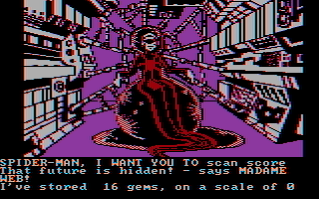 Questprobe featuring Spider-Man IBM PC/Compatibles Screenshot: I've recovered some gems...