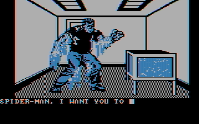 Questprobe featuring Spider-Man IBM PC/Compatibles Screenshot: Introducing Hydro-Man!