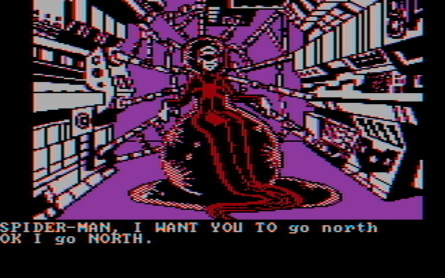Questprobe featuring Spider-Man IBM PC/Compatibles Screenshot: Introducing Madame Web!