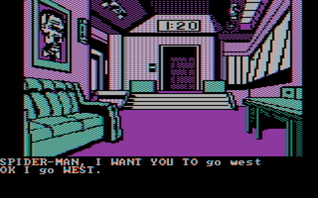 Questprobe featuring Spider-Man IBM PC/Compatibles Screenshot: Found a fancy looking room...