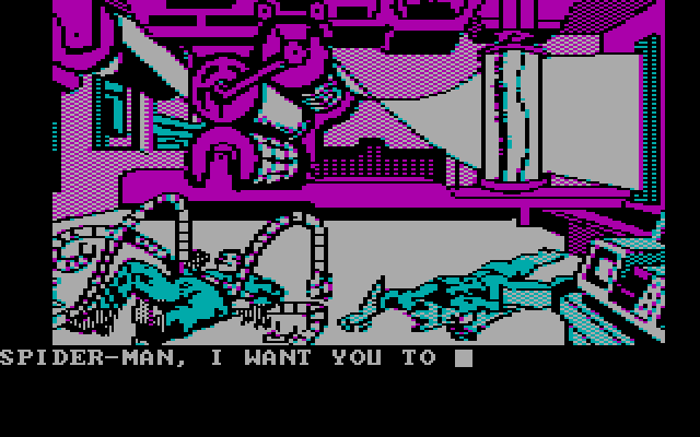 Questprobe featuring Spider-Man IBM PC/Compatibles Screenshot: Won this fight...