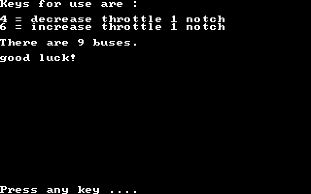 Dare-Devil IBM PC/Compatibles Screenshot: Game controls.