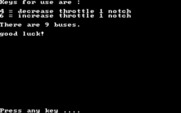 Dare-Devil for IBM PC/Compatibles - Game controls.