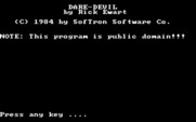 Dare-Devil for IBM PC/Compatibles - Title screen.