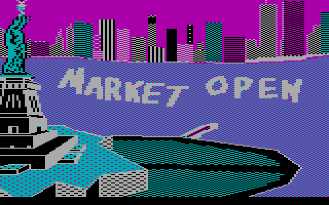 Black Monday IBM PC/Compatibles Screenshot: The market is open, time to start trading!