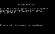 Black Monday for IBM PC/Compatibles - Introduction to the game.
