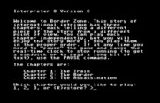 Border Zone for Commodore 64 - Select a chapter to begin the game.