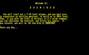 Braminar for IBM PC/Compatibles - Title screen and introduction.