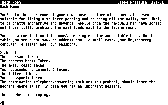 Bureaucracy Atari ST Screenshot: Hmm, someone is at the door...
