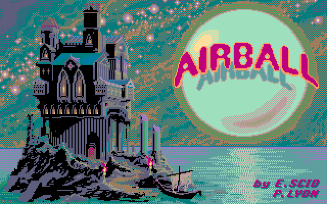 Airball IBM PC/Compatibles Screenshot: Title screen.