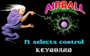 Airball for IBM PC/Compatibles - Input device selection.