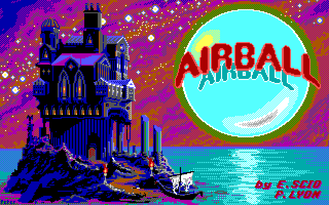 Airball IBM PC/Compatibles Screenshot: Title screen.