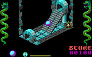 Airball for IBM PC/Compatibles - Bouncing up the stairs.