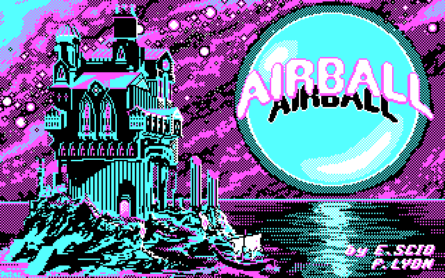 Airball IBM PC/Compatibles Screenshot: Title screen.