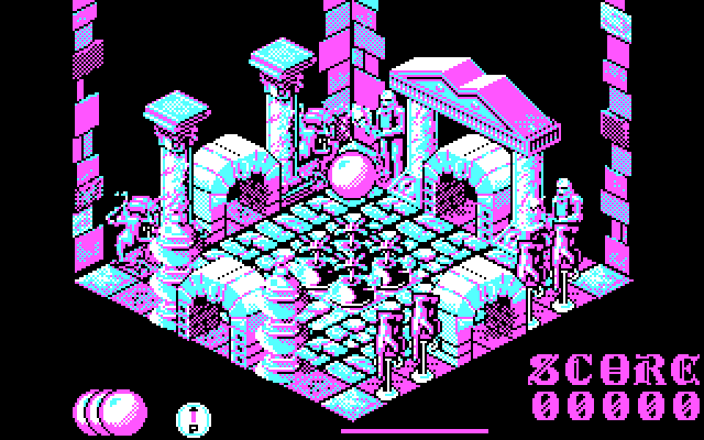 Airball IBM PC/Compatibles Screenshot: The starting room.