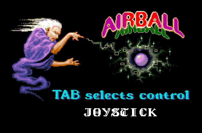 Airball Apple IIgs Screenshot: Select input device...