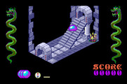 Airball for Apple IIgs - Bouncing up the stairs...