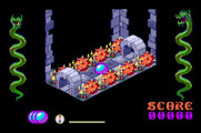 Airball for Apple IIgs - Avoid the spikey walls in this room.