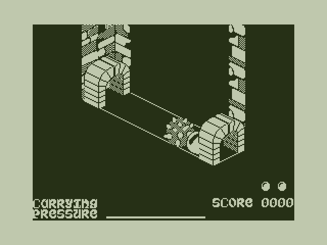 Airball Dragon 32/64 Screenshot: This corridor looks blocked...